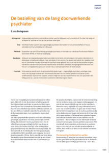 Artikel van Bodegraven in Tijdschrift voor Psychiatrie juli/aug 2021